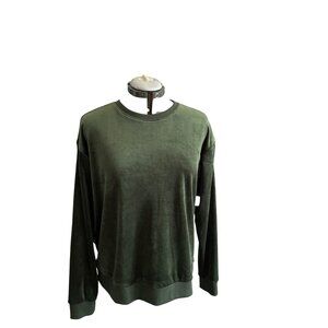 Banana Republic Olive Green Velour Loungewear Set Soft & Luxe Comfort Wear